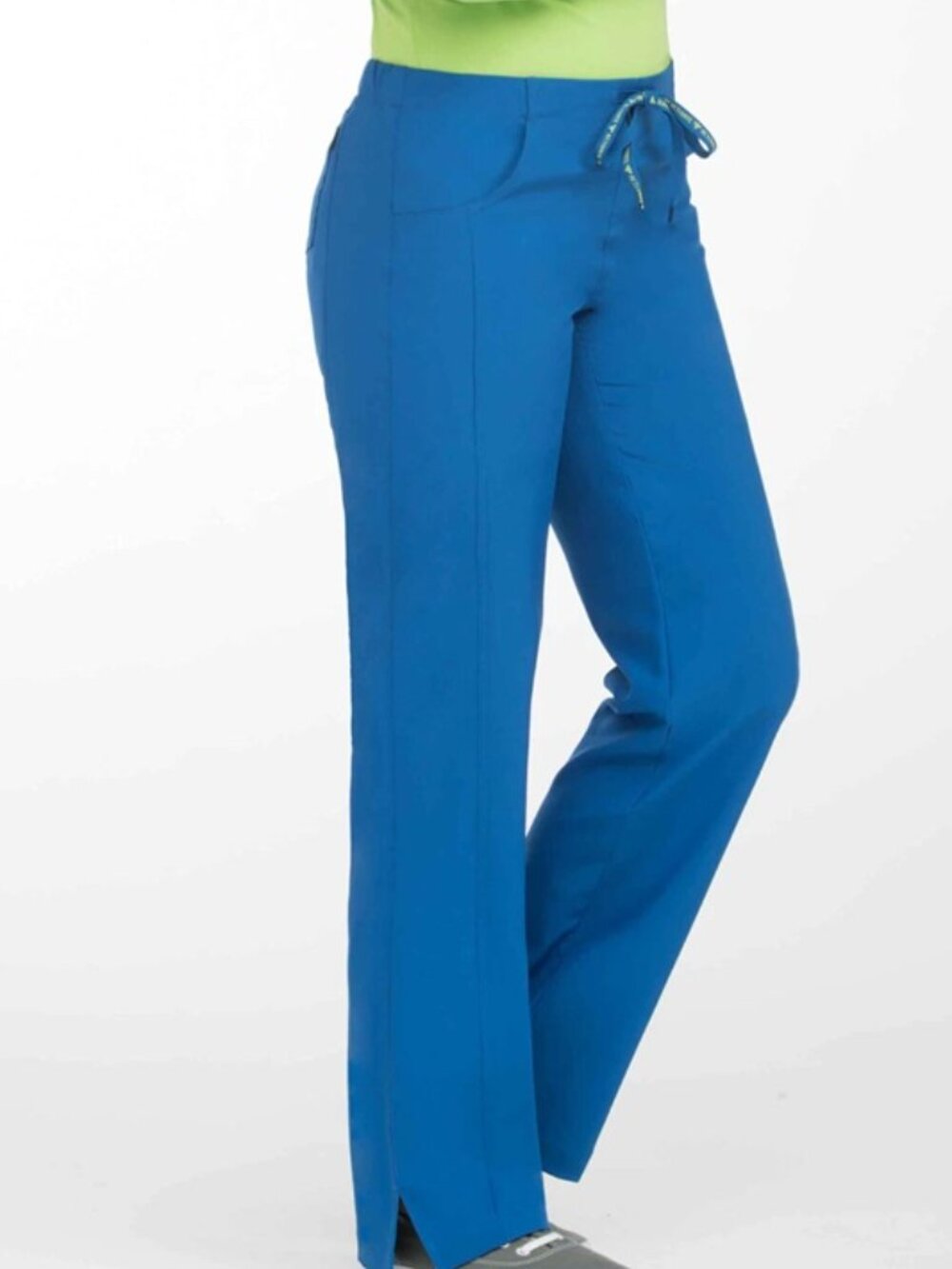 EUC Med Couture Women's Activate Double Shift Scrub Pants 8742 Royal Blue Large